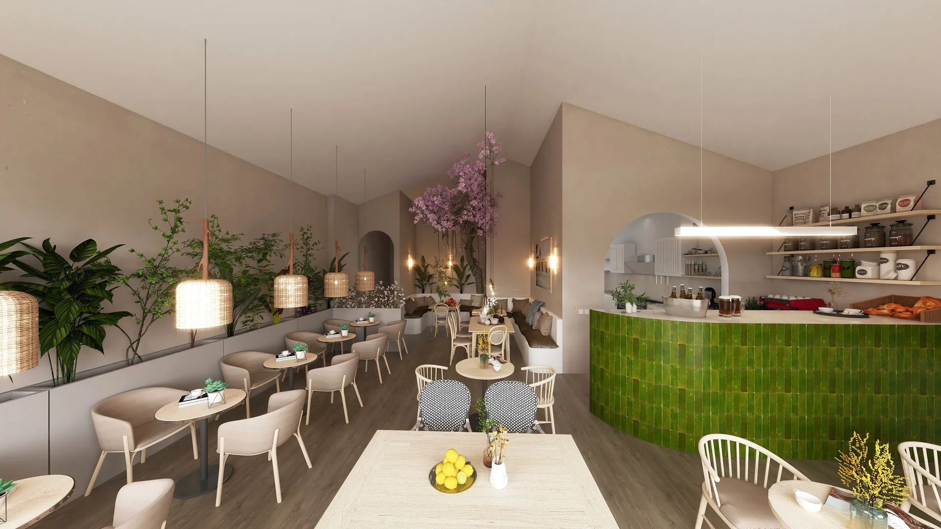 My Restaurant interior cozy dining Design